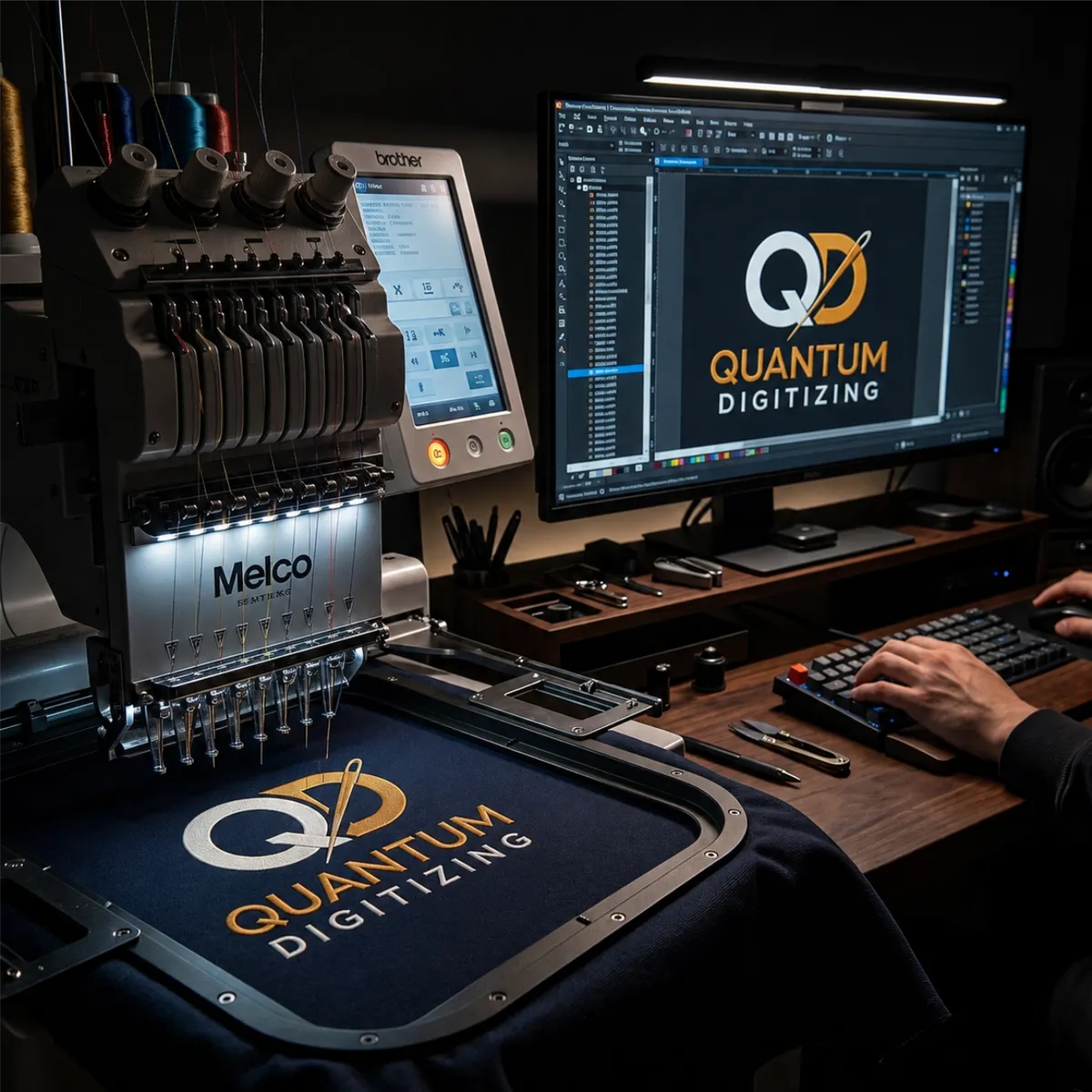 Custom embroidery digitizing service for logos in USA by Quantum Digitizing